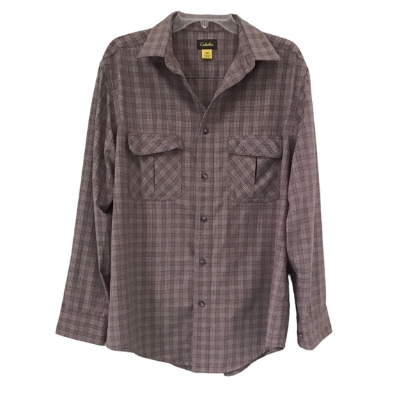 Cabelas plaid Velcro pocket shirt, size M - Picture 7 of 7